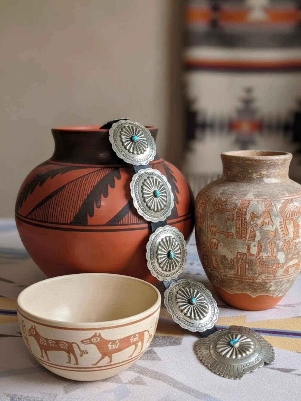 Vintage 1960's Gorgeous Large Concho Belt